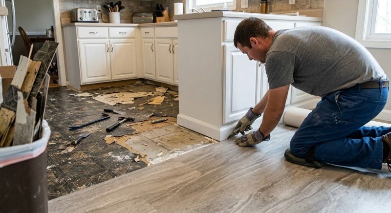 Linoleum Flooring Replacement in Edgewater, MD